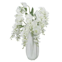 Dayanakları Yapay çiçekler, 13 Beyaz Wisteria Buket
