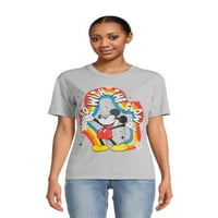 Mickey Mouse Juniors 'Gökkuşağı Erkek Arkadaşı grafikli tişört Kısa Kollu, Boyutları XS-3XL