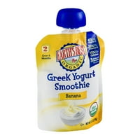 Dünyanın en iyi Yunan Yoğurtlu Smoothie'si Organik Aşamalı Bebek Maması, Muz, 3. oz Kese